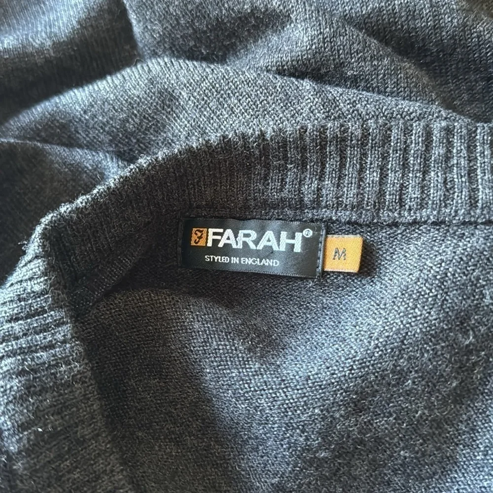 Farah styled in England cardigan